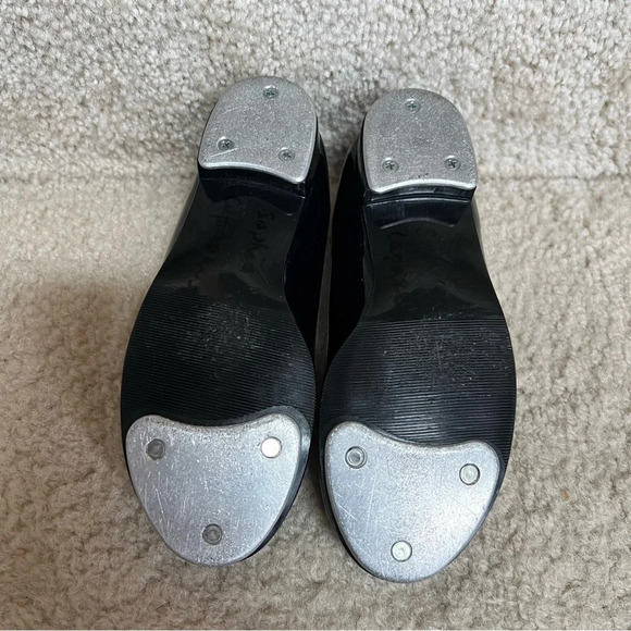 Spotlight Payless Toddler Girls Black Patent MaryJane Tap Dance Shoes Metal 10M - Picture 7 of 10
